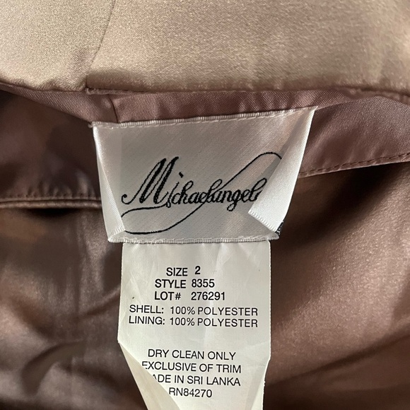 NWT Vintage x Michaelangelo Strapless Bustier Dress in Latte - Picture 10 of 12